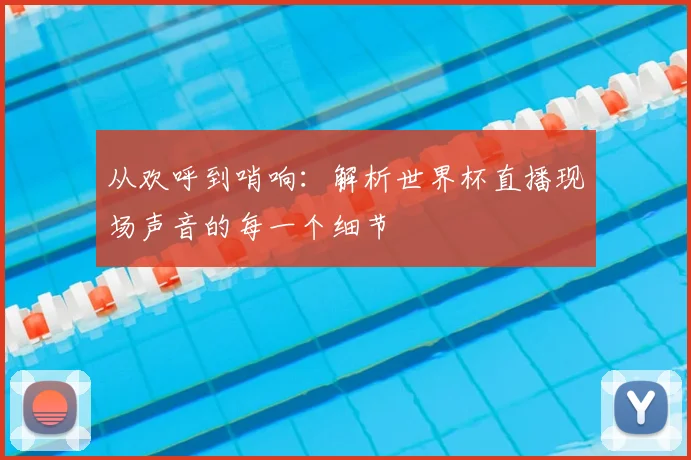 从欢呼到哨响:解析世界杯直播现场声音的每一个细节