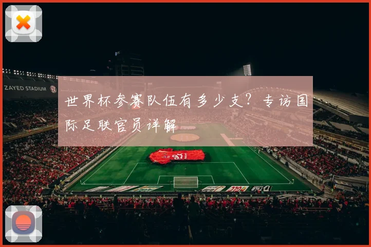 世界杯参赛队伍有多少支?专访国际足联官员详解